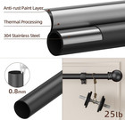 Curtain Rods For Window 32 And 48  Black 5 8 Inch Splicing Single Window Curtain