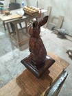 Rabbit Wooden Finial For Staircase Newel Post  Easter Bunny Statue Of Wood  1pc