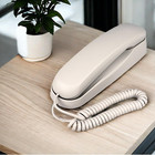 Corded White Wall Phone   Small Analog Wall Telephone For Seniors Home  Single L