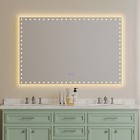 Led Bathroom Mirror Vanity Mirror Dimmable Anti-fog With Light Backlit Rgb Color
