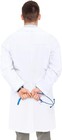 White Lab Coat For Men With Side-slit Access And 3 Pockets For College