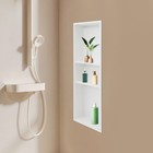 Three-tier Stainless Steel Wall Niche For Bathroom Storage 33 3 10 79cm White Us
