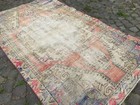 Turkish Antique Rug Bohemian Area Rug Oushak Rug Vintage Rug Handmade Wool Rug