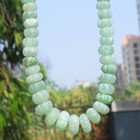 708 cts Excellent Aventurine Carved Handmade Beaded Beautiful Necklace Vk 11e557