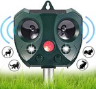Upgraded Solar Ultrasonic Animal Repellent Dog Cat Skunk Deer Raccoon For Garden