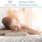 Durable White Massage Table Fitted Cover Waterproof Easy Clean Hypoallergenic