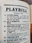 Vin Sweeney Todd Playbill --feb  1979 Previews Prior To Opening--lansbury cariou