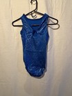 Gk Elite Girls  Blue Sleeveless Gymnastics Leotard Xs Leotards   Unitards