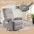 Korser Swivel Rocker Recliner Chair Chenille Small Nursery Glider Rocking Chair