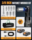 Workprox Electric Ratchet Wrench 3 8  20v Cordless Ratchet Wrench Kit 74ft-lbs