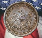 1850-o Seated Liberty Dollar Silver Plated Coin Novelty Coin Modern Restrike Tok