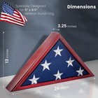 Glass Front Flag Display Case For Burial Flag - Wall Mounted 9 5 X 5 Feet Flag B