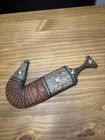 Vintage Jambiya Khanjar Dagger Curved Knife Ornate Sheath Yemen 10   
