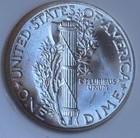 1944-d   Mercury Dime   Choice gem Bu   Brilliant Unc    Ms   Full Bands