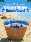 Utopia Towels Pack Of 4 Cabana Beach Towels  Oversized 30 X 60 Inches Cotton Bea