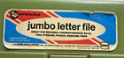 Vtg  1972 Sterling Jumbo Letter File Box Green Plastic Storage Case Borden Usa