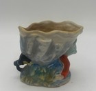 Vintage Figural Ceramic Planter Elf Gnome Shell Bowl Whimsical Decor