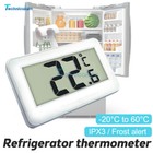 2pc Refrigerator Thermometer Digital Fridge Freezer Waterproof Large Lcd Display