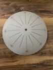 Vintage Starburst Round Glass Ceiling Light Shade Cover Frosted Dome 15 1 4  Dia