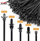 160pcs Nylon Universal Cable Tie Buckle Zip Tie Clips Automotive Rivet Push Moun