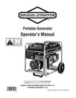 Portable Generator Manual 48 Pages Printed Operator Guide