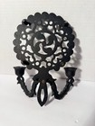 Vintage Wilton Cast Iron Wall Sconce Candle Holder Pennsylvania Dutch Hex Trivet