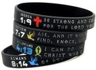 Christian Rubber Wristbands Scripture Religious Prayer Bracelet - 4 For 10