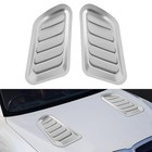 2pcs Car Hood Vents  Hood Scoops For Cars  Decorative Intake Scoop Turbo Silver