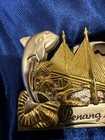 Souvenir Malaysia  Penang  Business Card Holder Gold Color Original Box