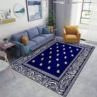 Bandana Blue Area Rugs Non-slip Floor Mat Doormats Home Runner Rug Carpet For 