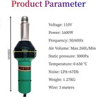 110v 1600w Professional Industrial Hot Air Gun 4pcs Nozzles Diy Electric Heated