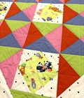 Baby Quilt Handmade Patchwork Crib Blanket  Boy Or Girl 40  X 40  Animals New