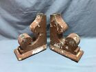 Small Pair 8x10 Antique Wood Porch Corbels Shabby Vtg Old Shelf Brackets 802-24b