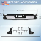 Chrome Steel Rear Step Bumper Assembly For 2014-2018 Chevy Silverado gmc Sierra