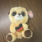 Ty Beanie Boos Germany Plush Tan Bear Big Glitter Eyes Heart 2017 Mpn 36061