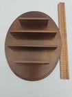 Vtg Oval Wood Thimble Display Shelf Wall Rack Ornate Carving Cottage Core
