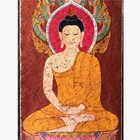  Thai Traditional Buddhist Phra Bot  banner Painting  Of Mucalinda Buddha