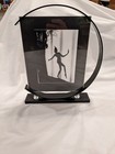 Stunning Sarsaparilla Art Deco Designs Lucite Half Round Frame 2 Sided Dancer