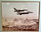 Vintage 80s F-16 Fighting Falcons Photograph 25x21 Pratt And Whitney Offices