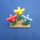 1999 H  Hanes Wooden Flower Decor - Hand Crafted   Painted