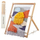 Weaving Loom With Stand For Adults Wooden Frame Beginners Tapestry Scarf Making