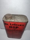 Vtg Rare Full Dr  Legear   s Dip   Disinfectant Tin Can  Veterinarian Nos