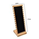 2 Pack Bamboo Panel Jewelry Necklace Tabletop Display Boards Stand  black 