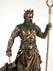 Hades Standing With Cerberus Greek Mythology Underworld God Statue Bronze Color