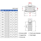 5m Timing Belt Pulleys 6mm To 25mm Bore 40t To 100t For 15mm 20mm Wide Belts Cnc