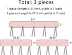 3pcs Crib Rail Cover Protector Safe Teething Guard Wrap For Standard Crib Pink