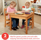 Melissa   Doug Wood Table And Chairs 3-piece Set