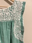 Mi Golondrina Green Embroidered Dress Large Hand Crafted In Mexico