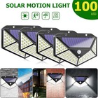 100 Led Solar Power Light Motion Sensor Security Lamp Wall Garden Corner Outdoor