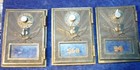 Group Of 3 Antique Brass Eagle   Post Office Combination Doors W glass